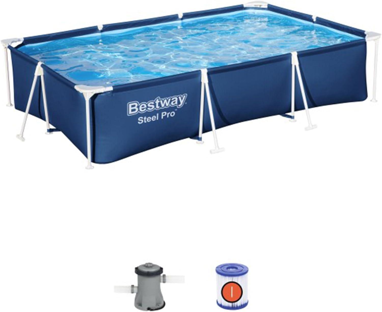 Bestway Bestway Steel Pro Rectangular Above Ground Swimming Pool Set