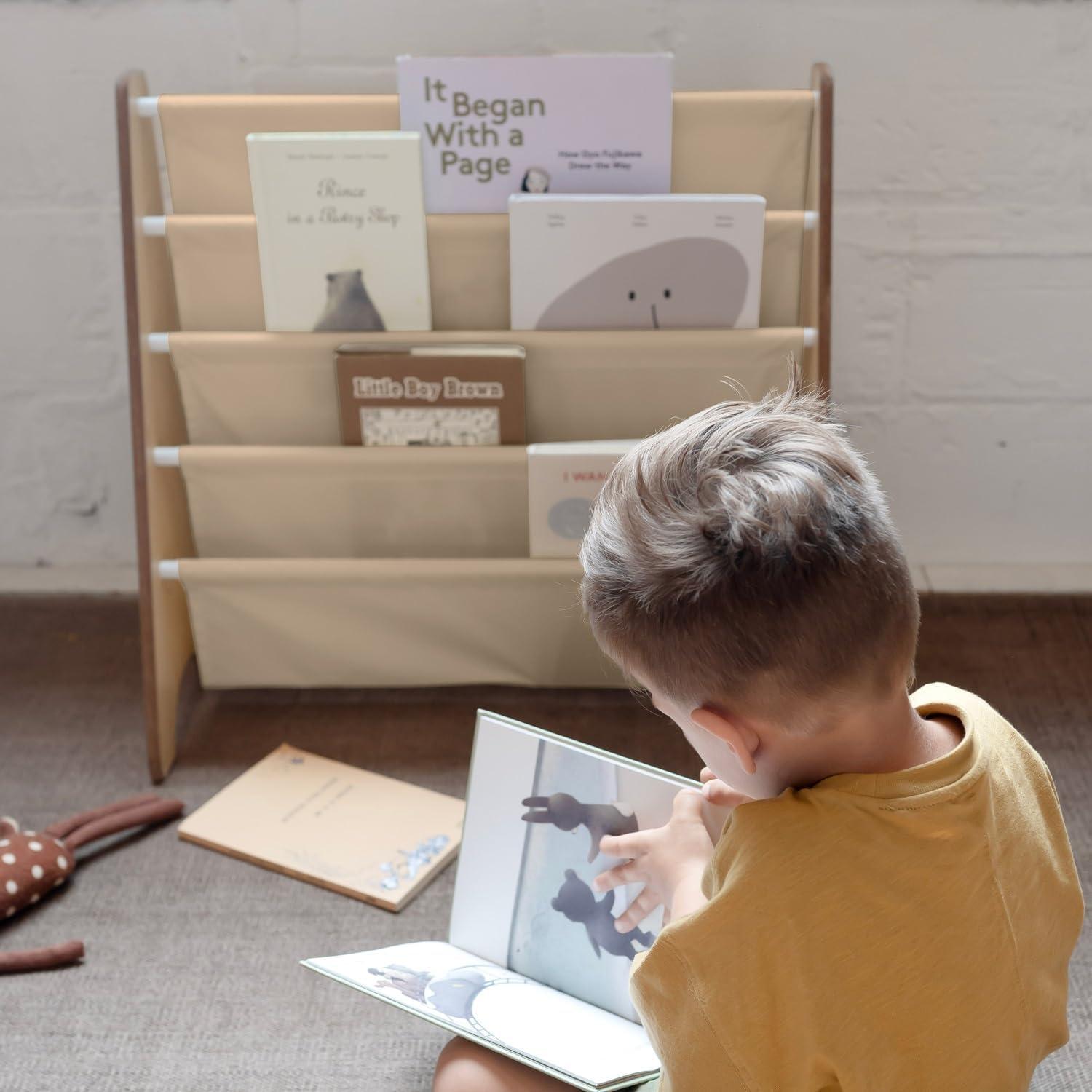 Recycled Book Rack/Solid/Beige