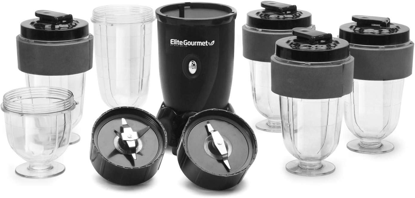 Elite Cuisine 17 Piece Personal Drink Blender with 4 x 16oz. Travel Cups EPB-1800