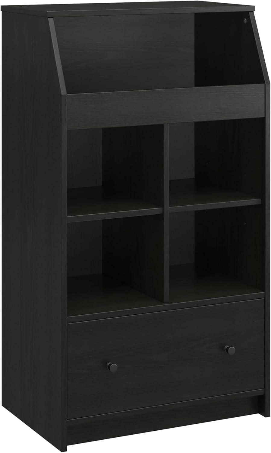 The Loft 2 Door Storage Tower, Black Oak