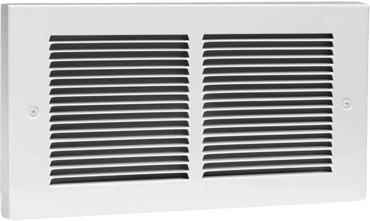 White Steel 2000 Watt Wall Insert Electric Fan Heater