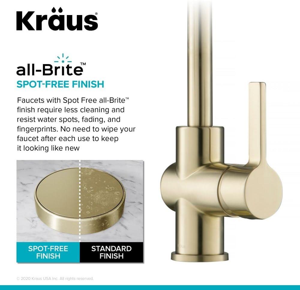 KRAUS Britt Commercial Style Single Handle Pull Down Kitchen Faucet