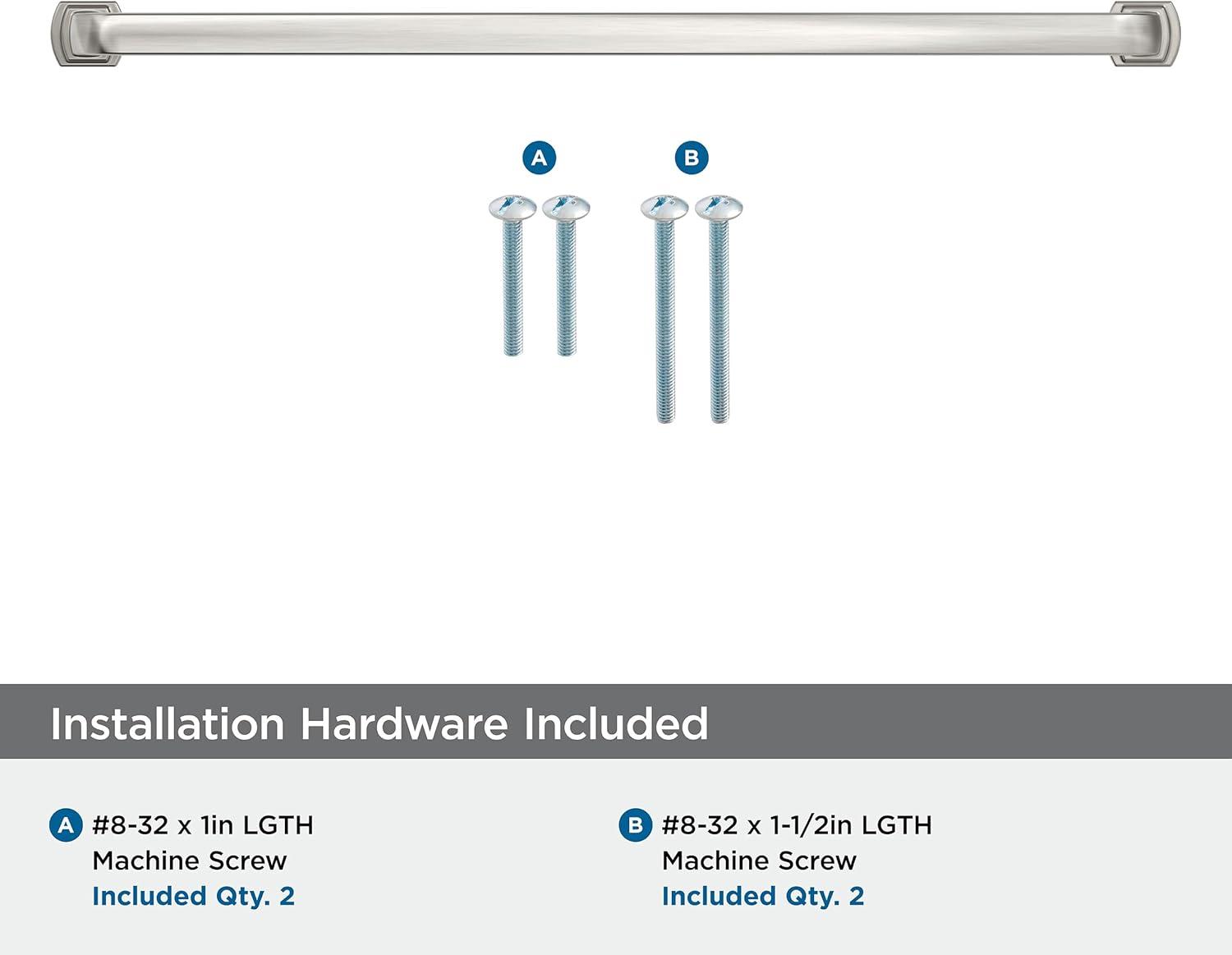 Amerock Surpass 12-5/8 inch (320mm) Center-to-Center Satin Nickel Cabinet Pull