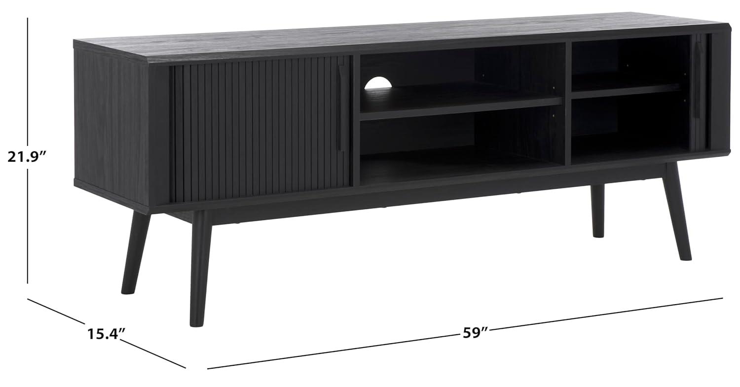 Aphra 2 Door 2 Shelf Media Stand - MED9624 - Black - Safavieh