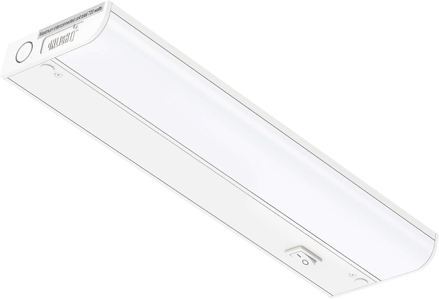 Inlight 3000K Dimmable Under Cabinet LED Lights, selectable 12/18/24/30 inches, Hardwired Only