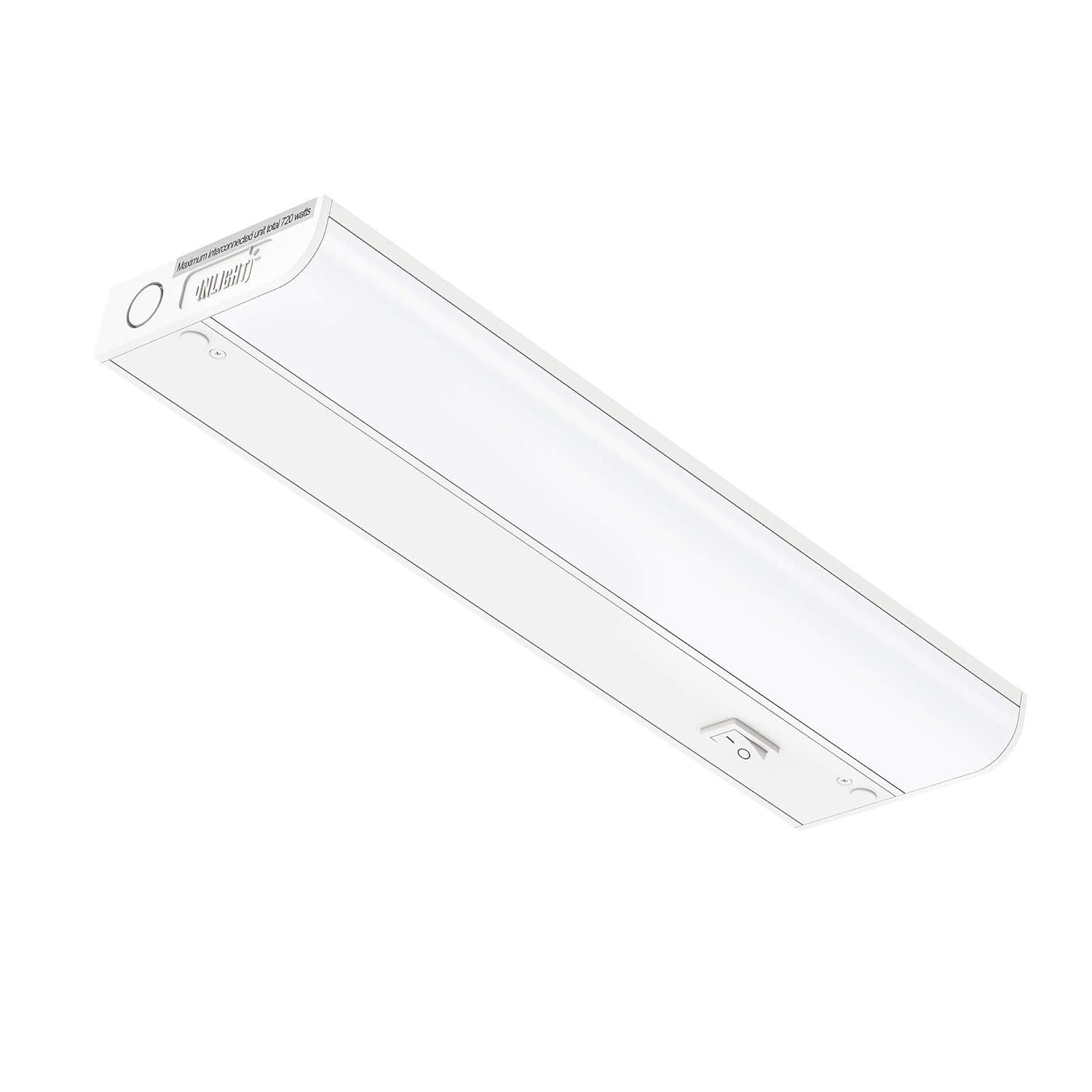 Inlight 3000K Dimmable Under Cabinet LED Lights, selectable 12/18/24/30 inches, Hardwired Only