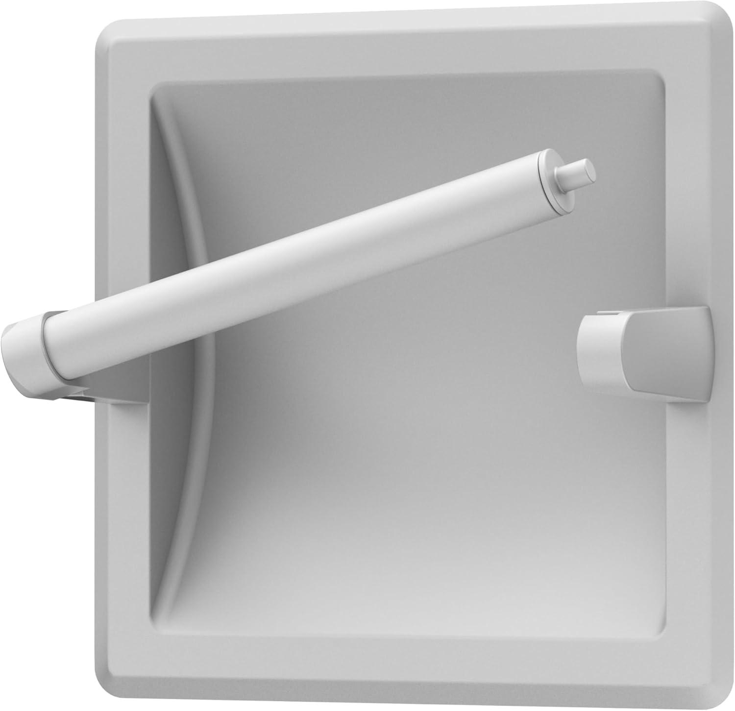 Recessed Toilet Paper Holder with Pivoting Arm