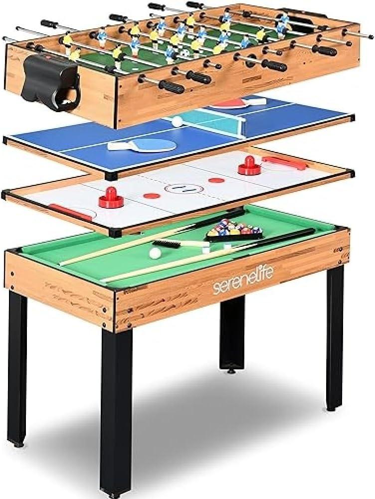 SereneLife 48" Foldable 4-in-1 Multi Game Table