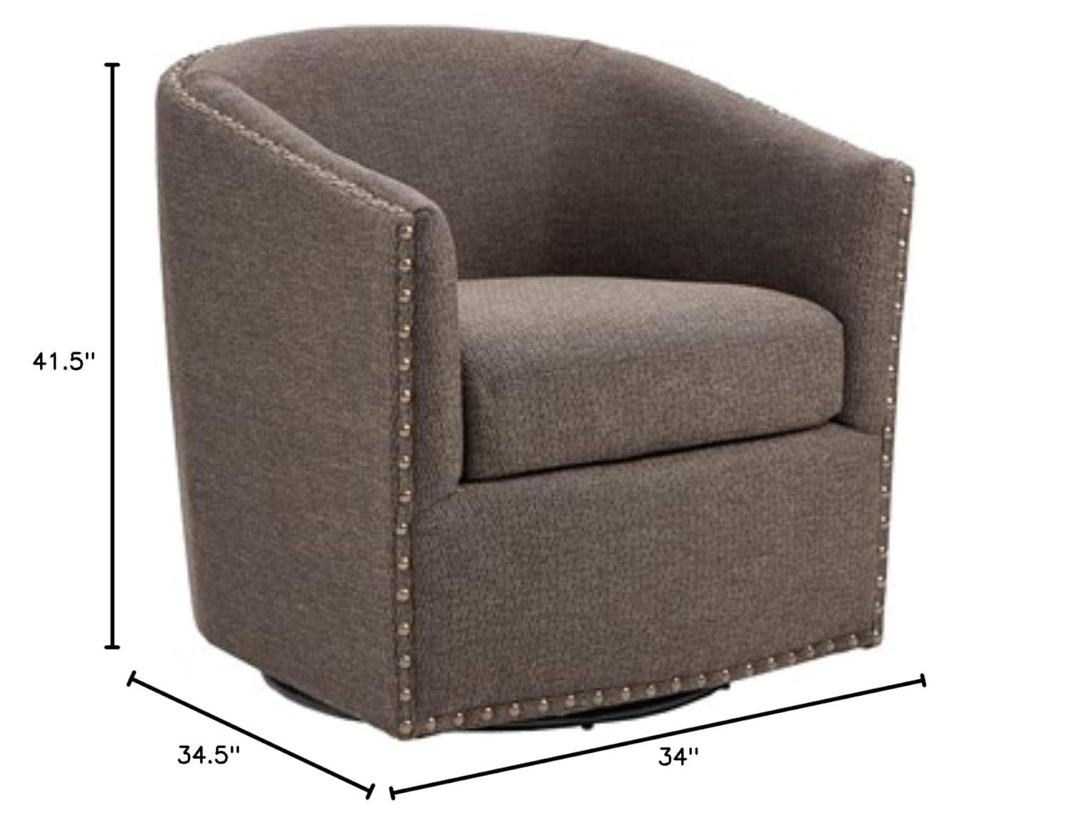 George Oliver Swivel Chair, Barrel Chair, Accent Chair, Living Room Single Chair