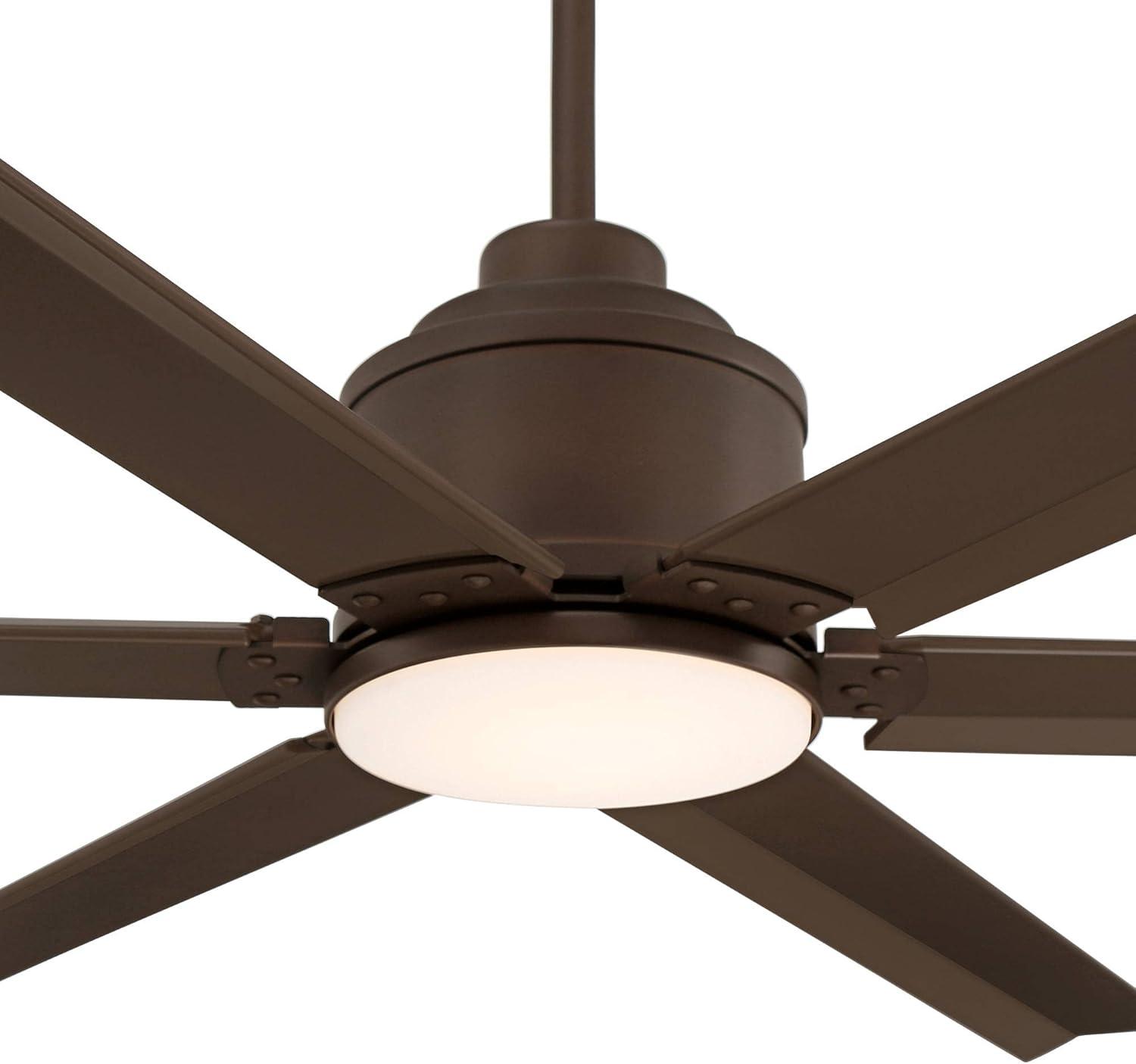 65" Casa Vieja Ultra Breeze Modern Indoor Outdoor Ceiling Fan with Dimmable LED Light Remote Control Oil Rubbed Bronze Wet Rated for Patio Exterior