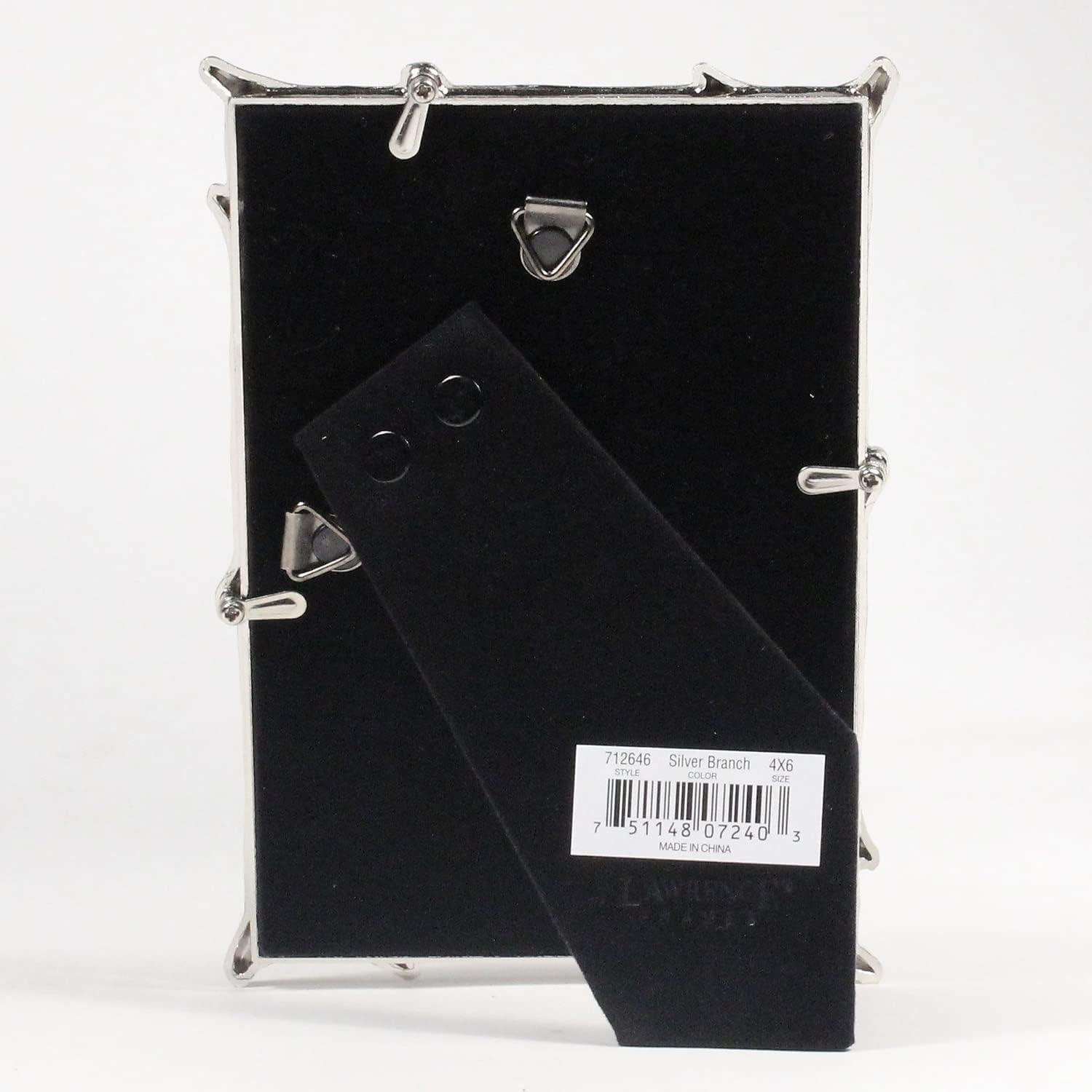 4x6 Silver Metal Picture Frame with Natural Branch Design