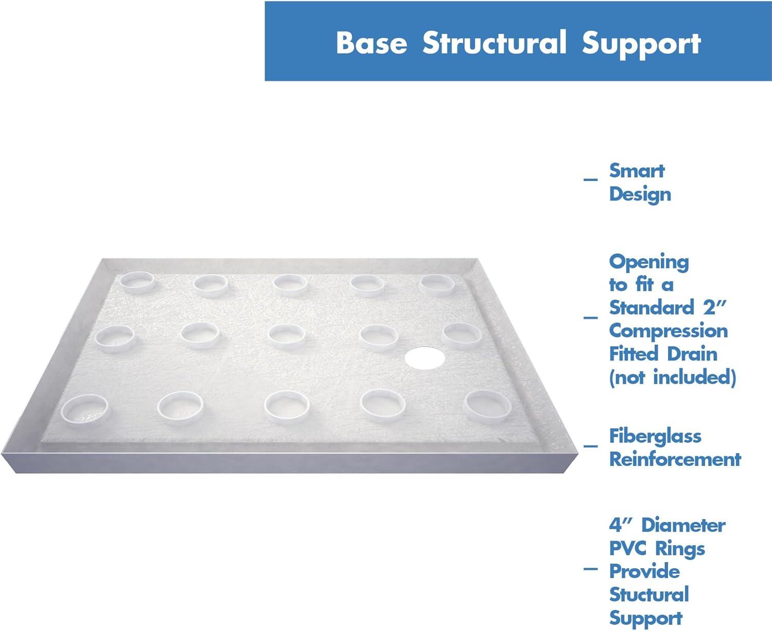 SlimLine 48" x 34" Double Threshold Shower Base