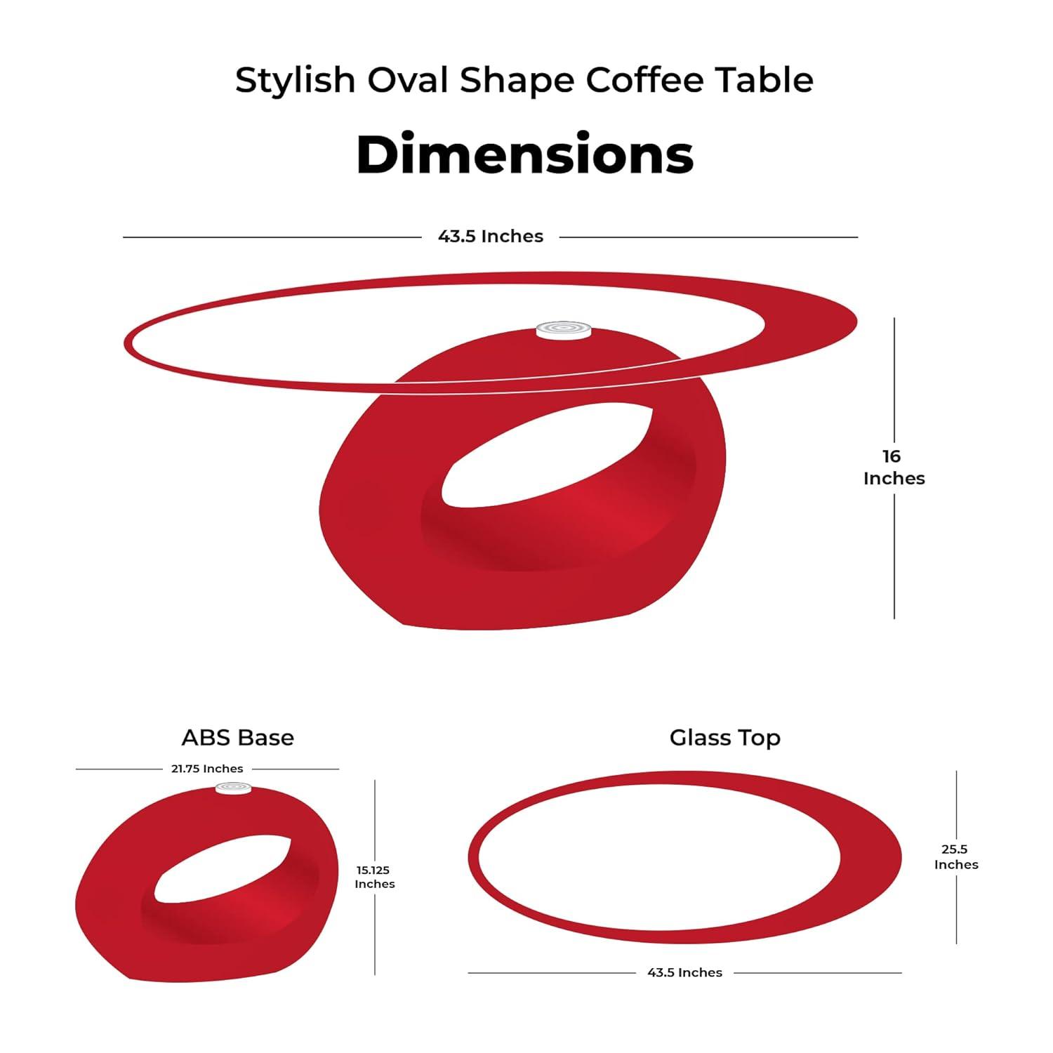 Orren Ellis Glass Top Coffee Table