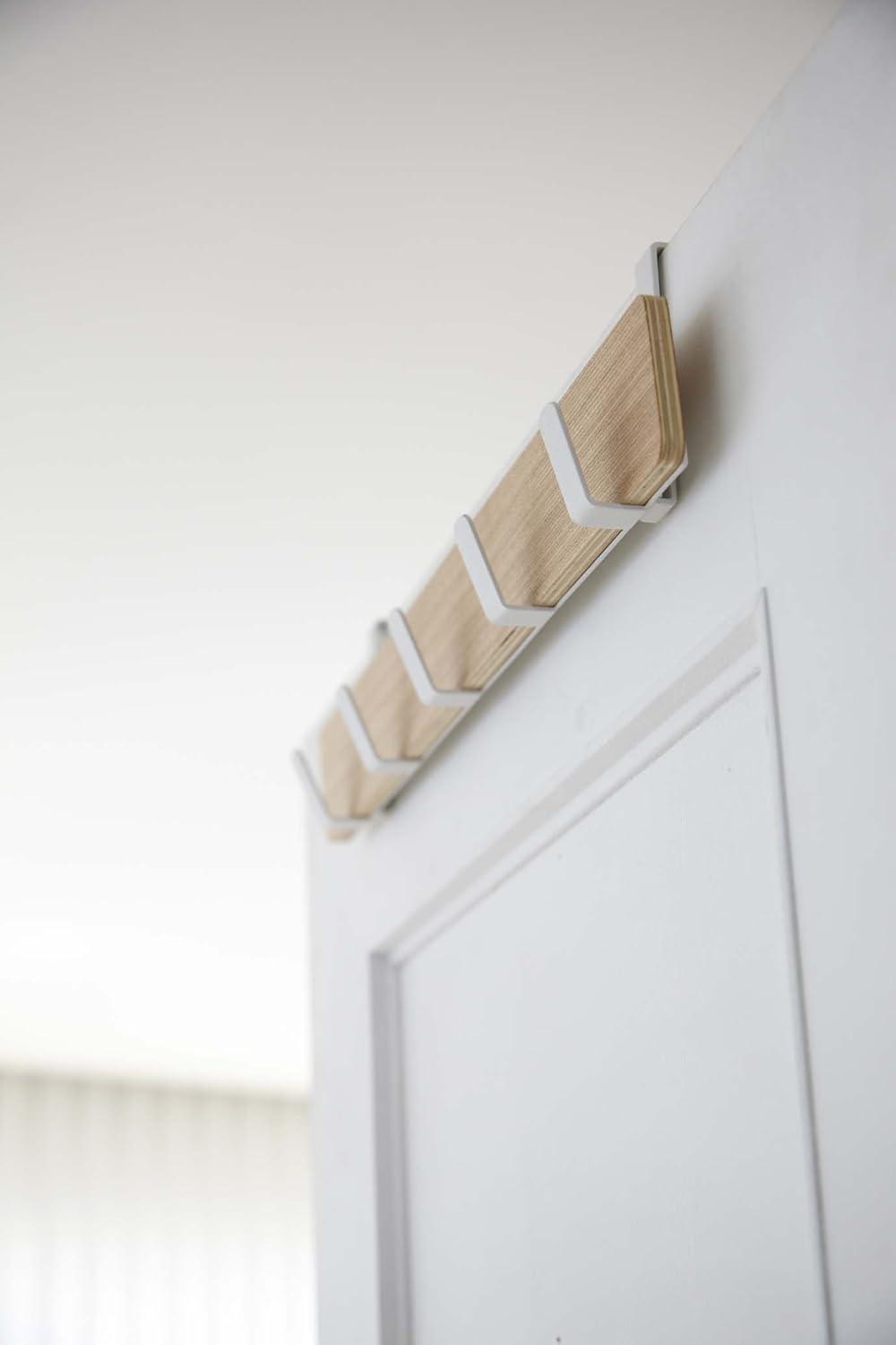 Yamazaki Home Ply Over The Door Hooks - Hanging Coat Rack, Wood, Over-the-Door