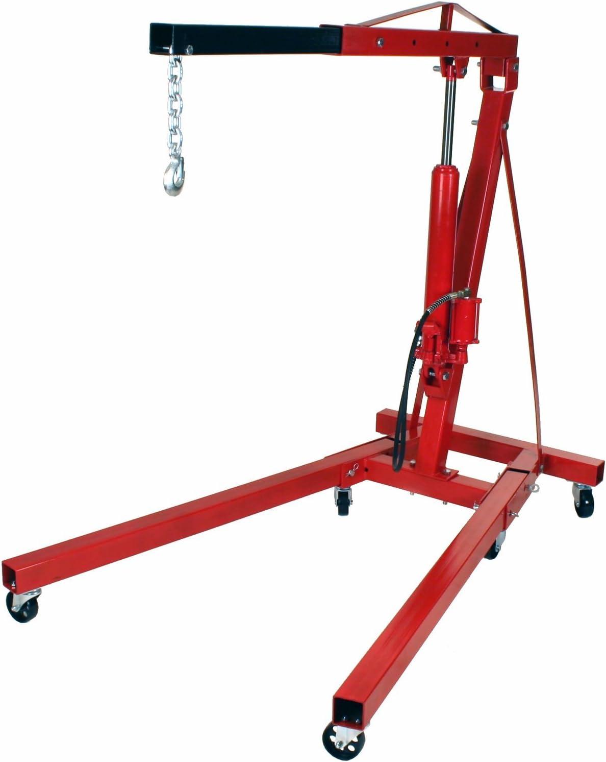 Dragway Tools 2 Ton Folding Air Hydraulic Engine Hoist Cherry Picker Shop Crane