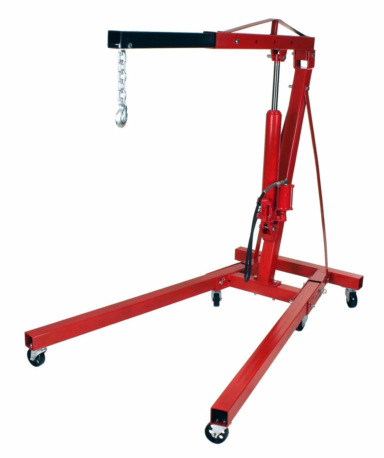 Dragway Tools 2 Ton Folding Air Hydraulic Engine Hoist Cherry Picker Shop Crane