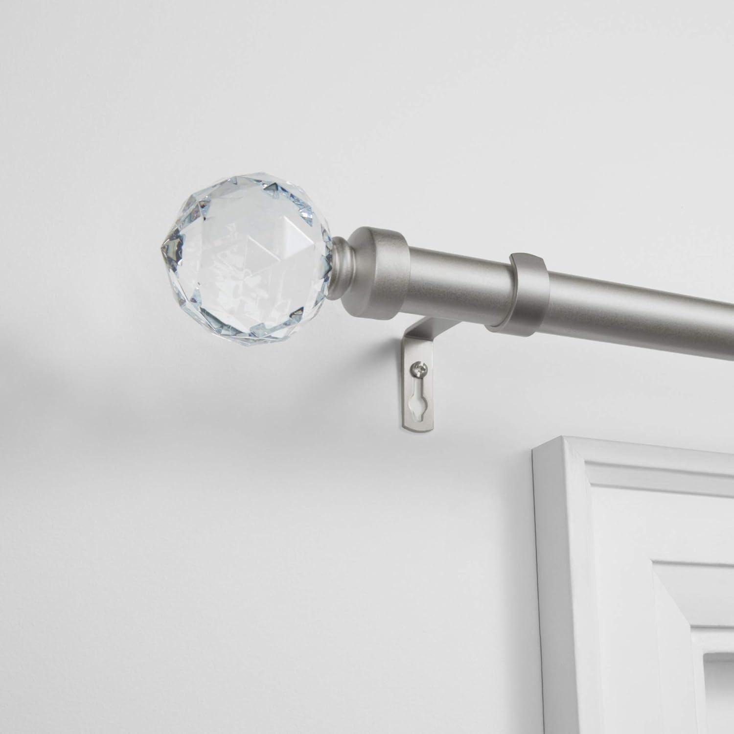 Amalgamated Textiles EXCLUSIVE HOME Crystal Ball 1" Curtain Rod and Finial Set