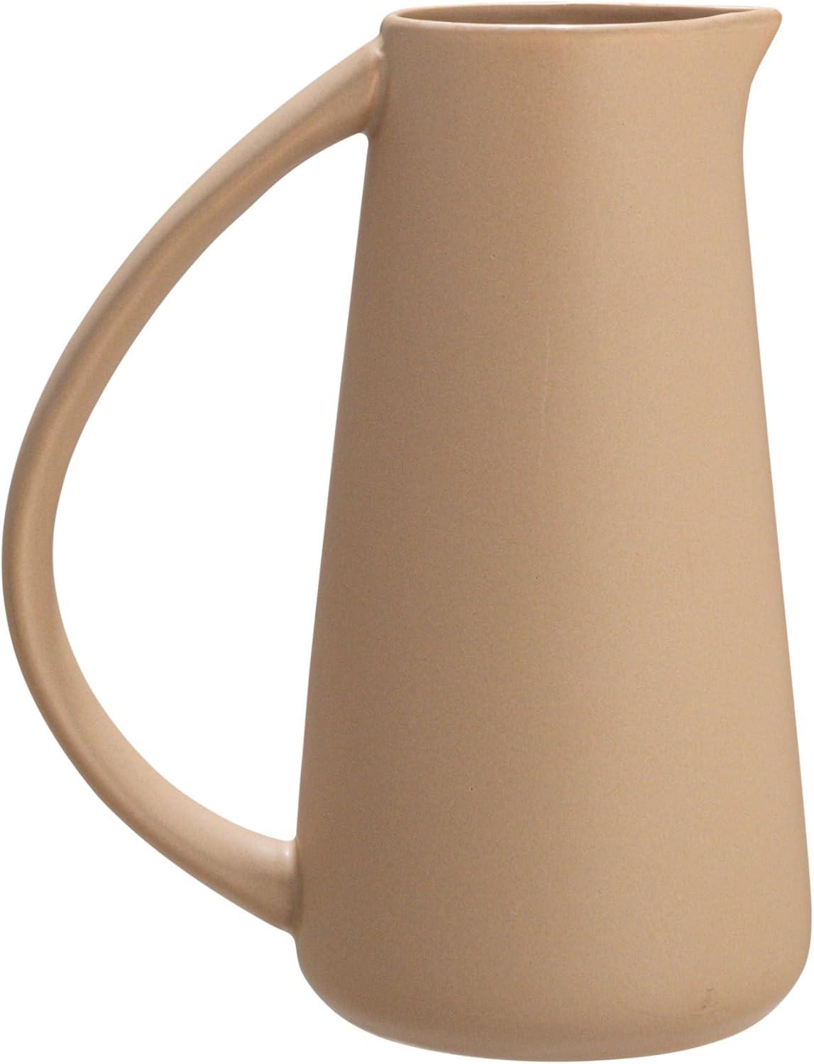 Bloomingville Modern Stoneware Pitcher, Putty Beige