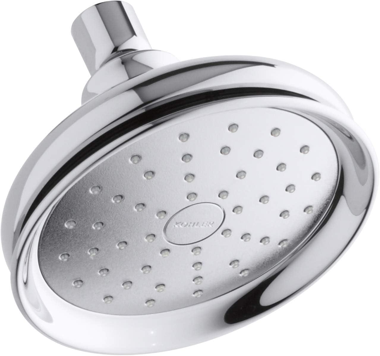 Polished Chrome Wall-Mounted Showerhead with Katalyst Technology