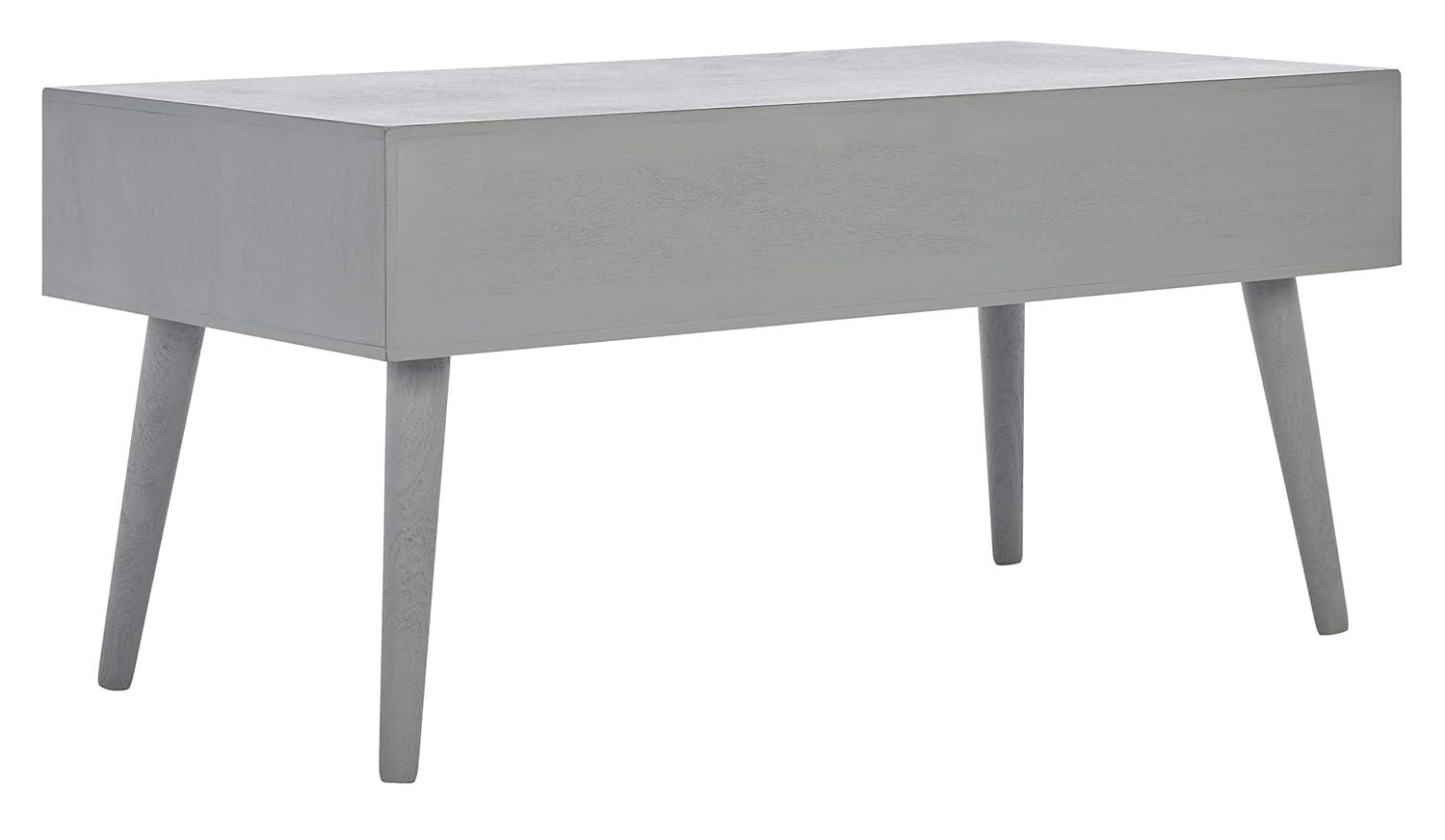 Mozart Mid-Century Coffee Table - Distressed Grey - Safavieh