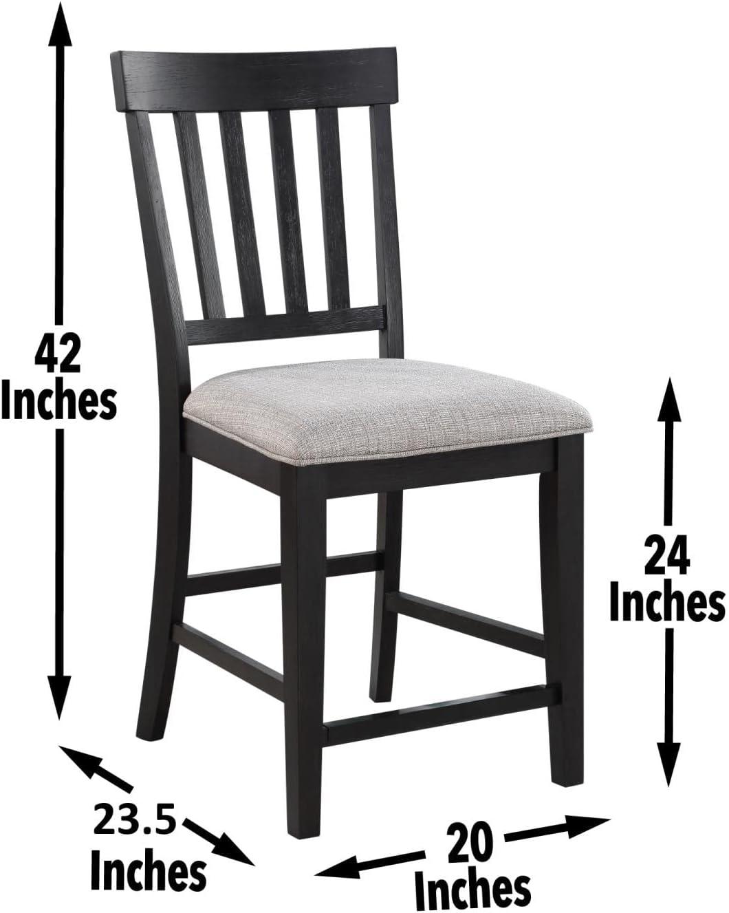 Slat Back Side Chair in Gray