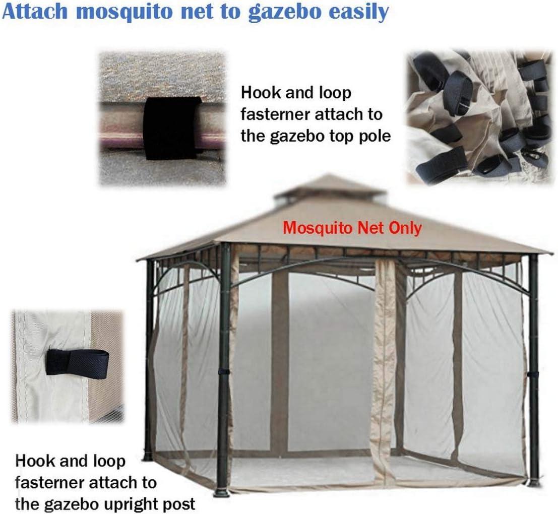 Beige Polyester Mosquito Netting for 12x12 Gazebo