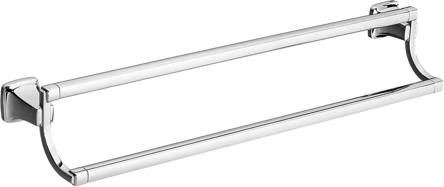 Polished Chrome 24-Inch Double Wall-Mounted Towel Bar