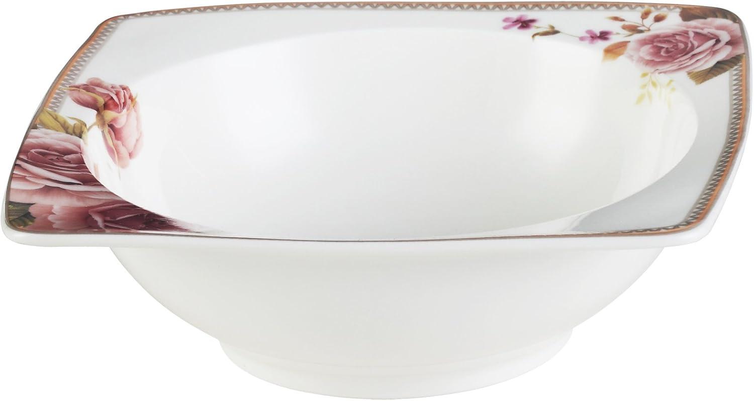Stylish and Elegant 57 Pieces Bone China Dinnerware Set Service for Hosting Parties and Events for 8 People - Loretta, 57 Piece