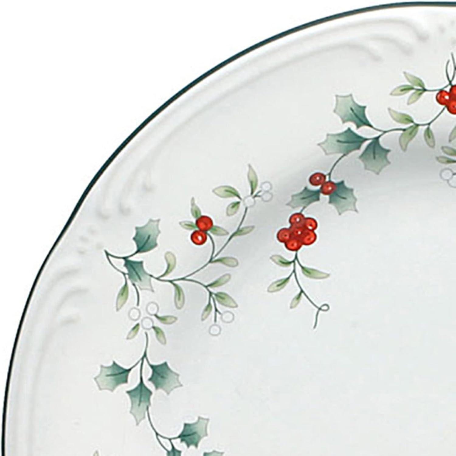 Winterberry Porcelain Holiday Dinnerware Set, Service for 4