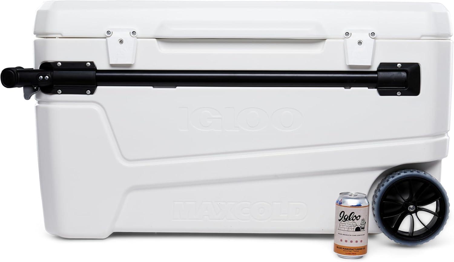 Igloo Glide Pro Hard Sided 110qt Portable Cooler - White