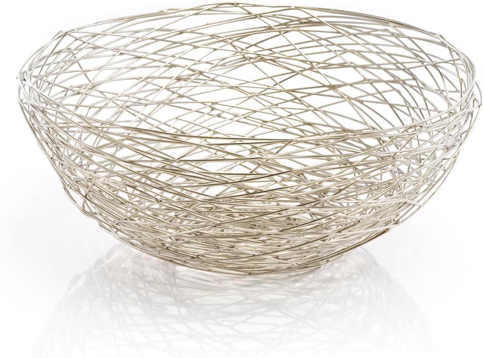 Modern Day Accents5700Wire BowlGuita Wire Bowl, Iron, Silver, Table top, Fruit, Vegetables, Eggs, Light, See through, Accents, Kitchen, House, Office, Nest, D√©cor, 12" x 12" x 5.5"Silver