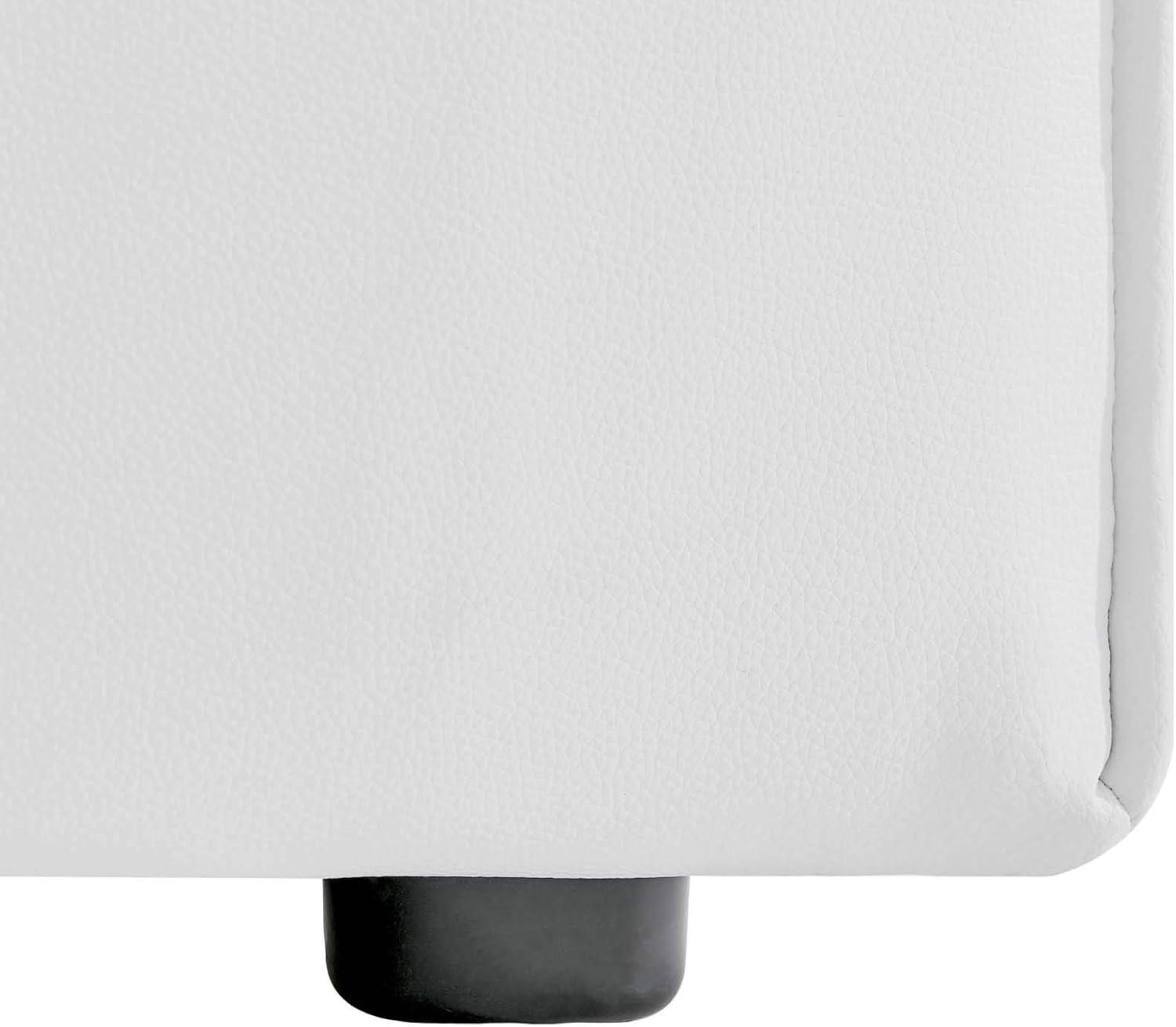 Modway Mingle Vegan Leather Armless Chair in White
