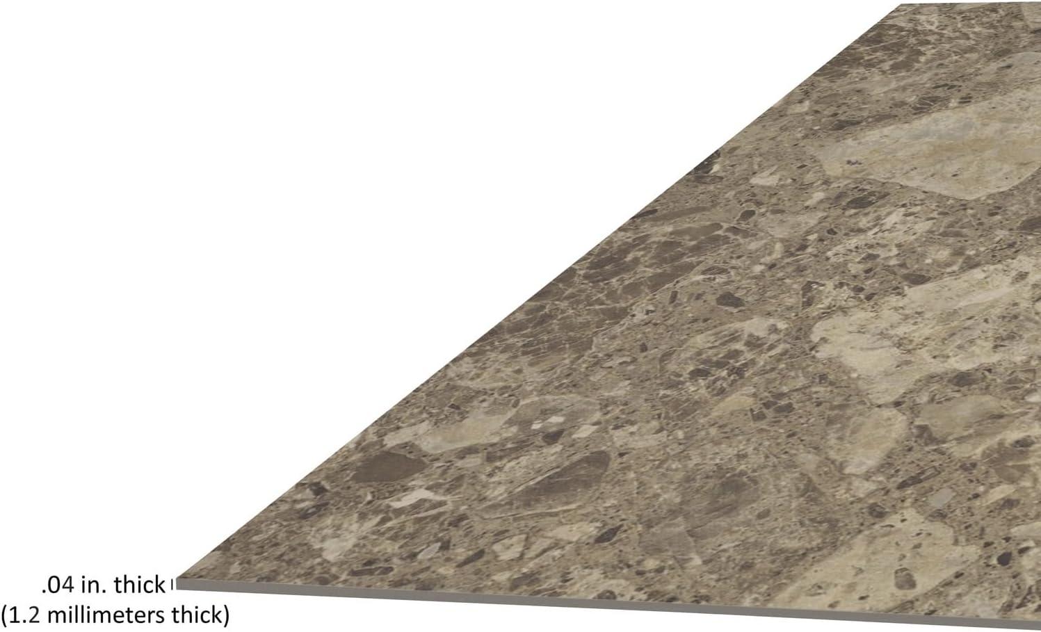 12 x 12 in. Nexus Self Adhesive Vinyl Square Floor Tile, Emporador Marble - 20 Tiles - 20 sq. ft.