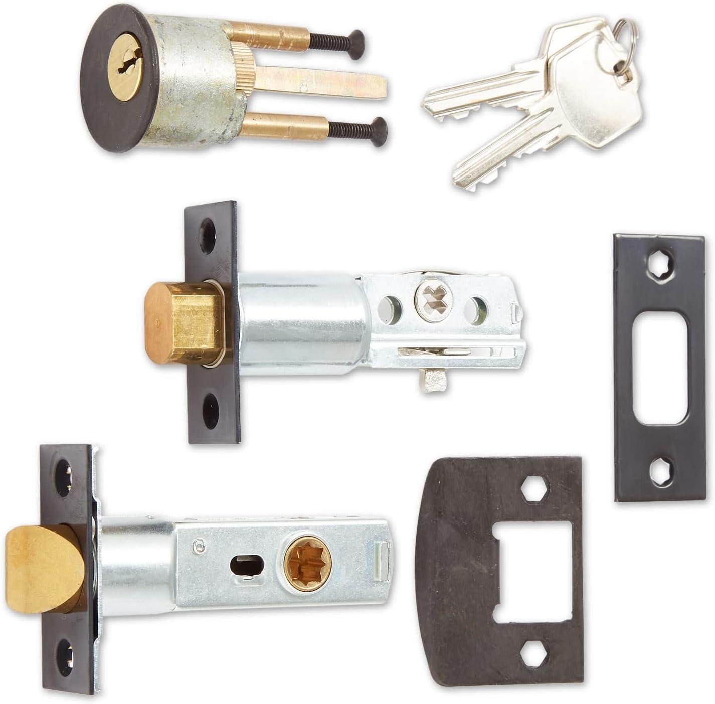 Signature Hardware 305480 Bullock Left Handed Solid Bronze Keyed Entry Door Lever Set with 2-3/4" Backset - Dark Bronze