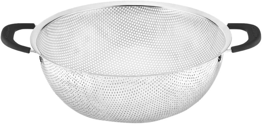 Cuisinart 5-Quart Stainless Steel Mesh Colander with Soft-Grip Handles