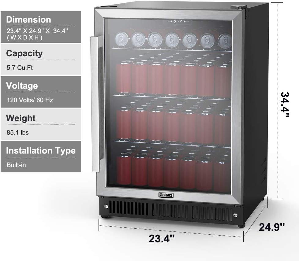 Galanz 167 Cans (12 oz.) Beverage Refrigerator with Wine Storage