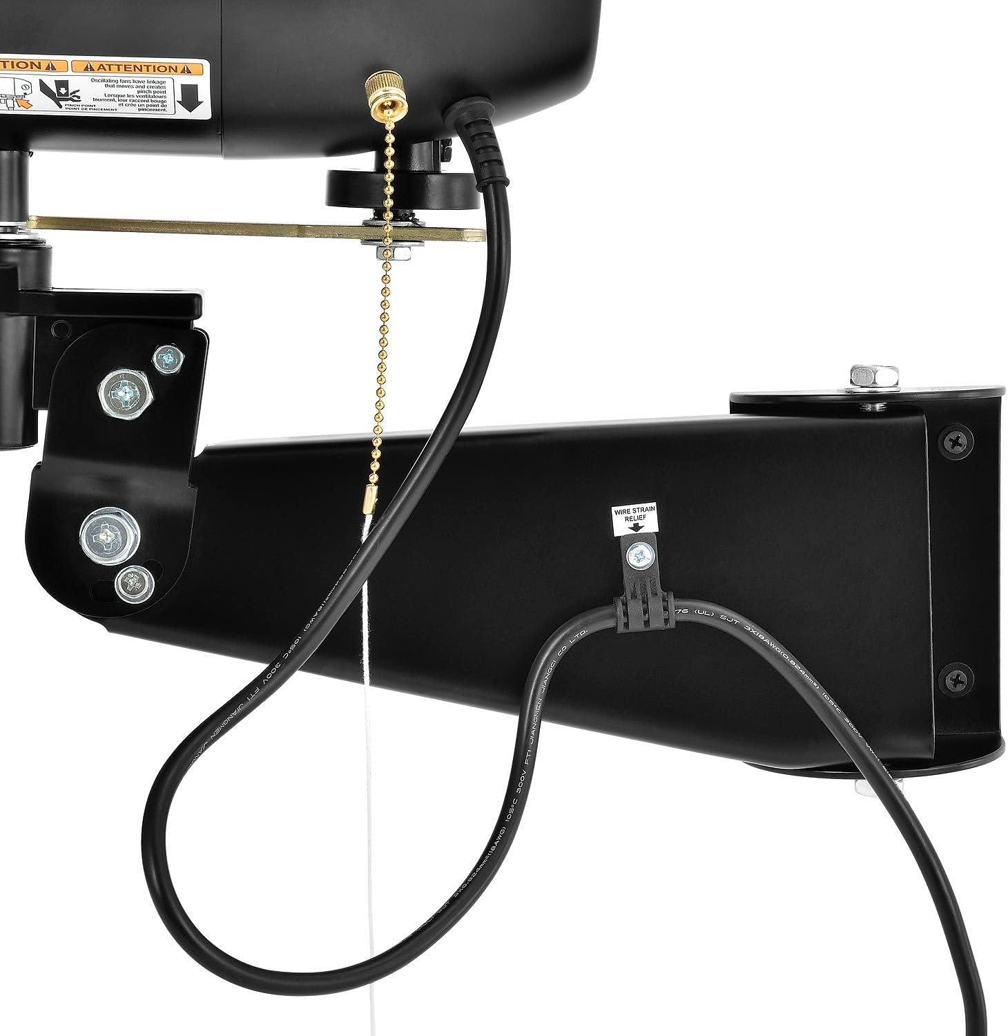 Deluxe Oscillating Wall Mount Fan, 24" Diameter, 1/2HP, 8,650CFM