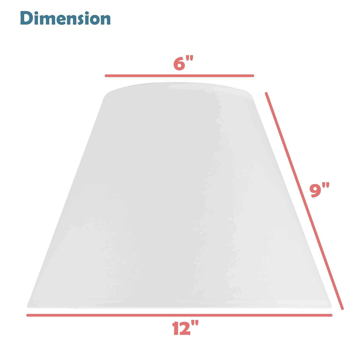 Aspen Creative 32634 Transitional Hardback Empire Shaped Spider Construction Lamp Shade in Off White, 12" wide (6" x 12" x 9")