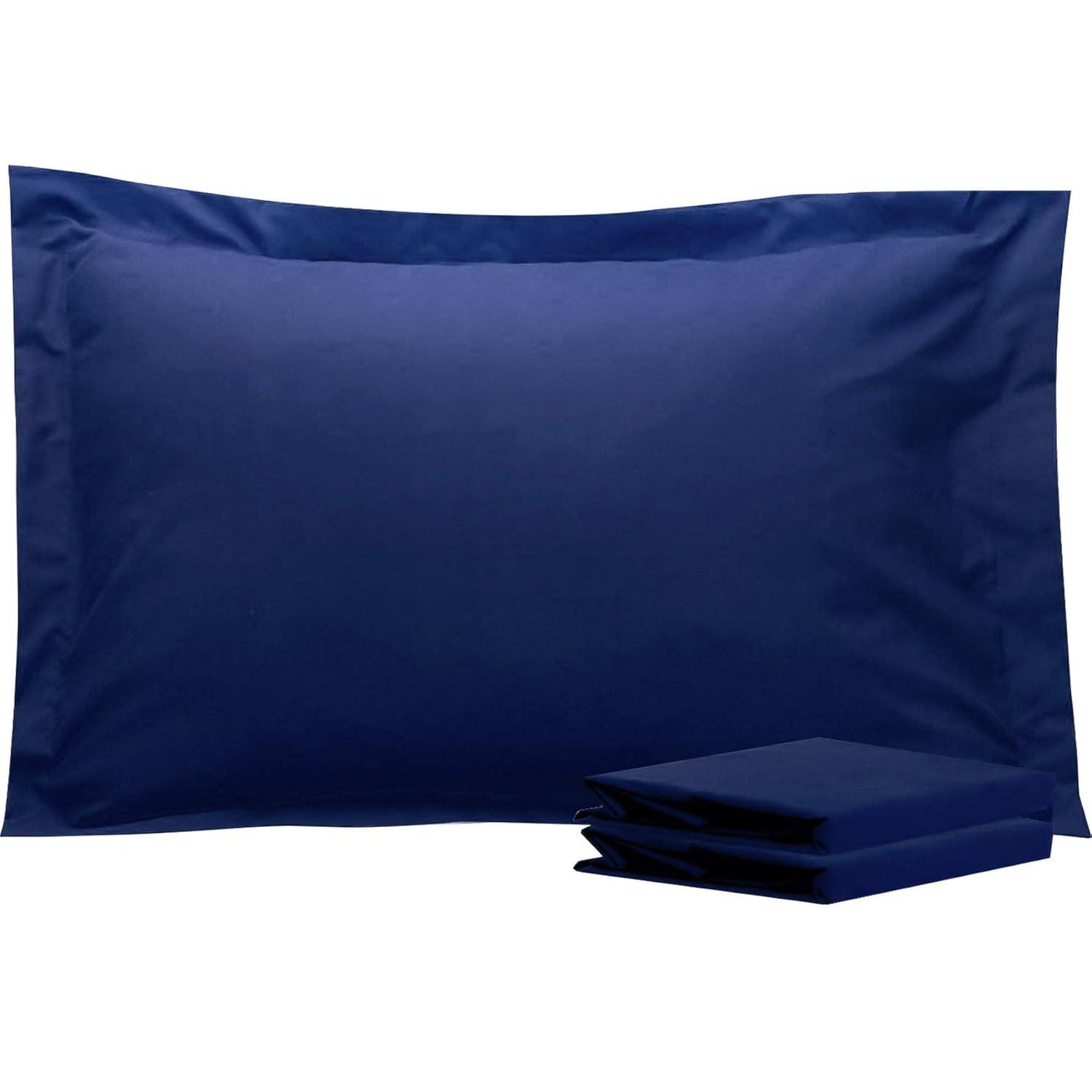 BEFIHO Bed Pillow Shams, 1800 Brushed Microfiber Oxford Pillowcases - NTBAY (Set of 2)