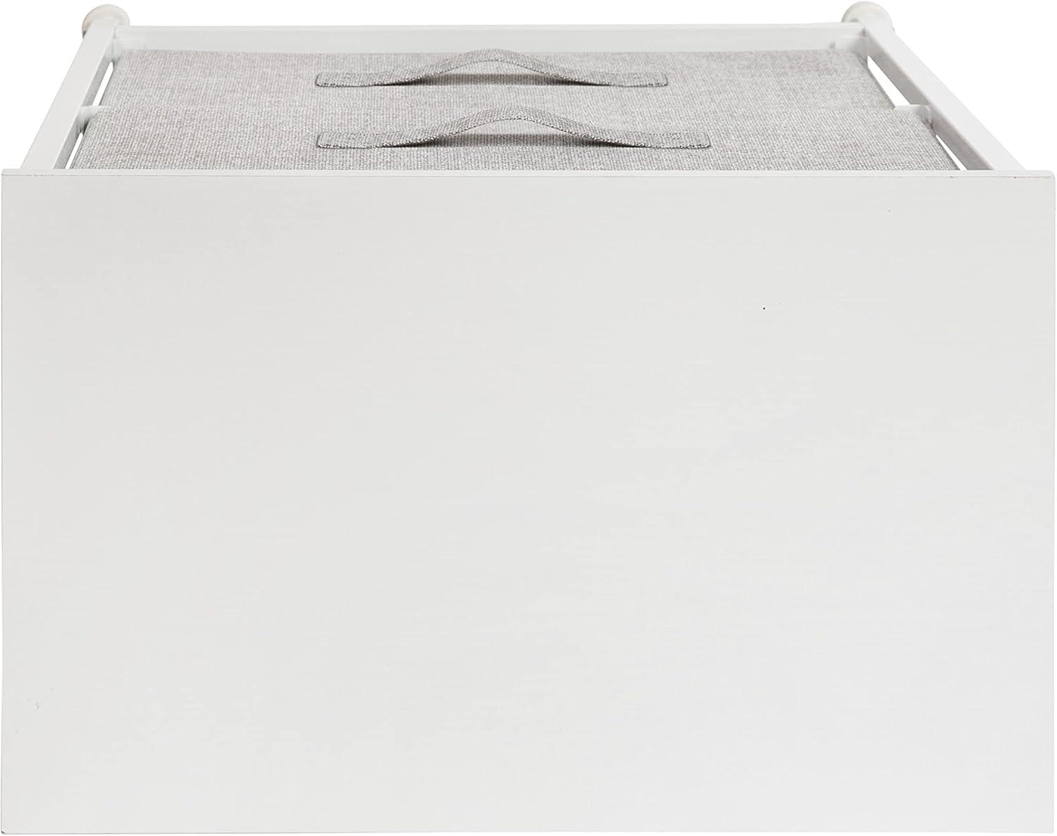 Flash Furniture Malone 2 Drawer Storage Stand with Wood Top & Fabric Pull Drawers