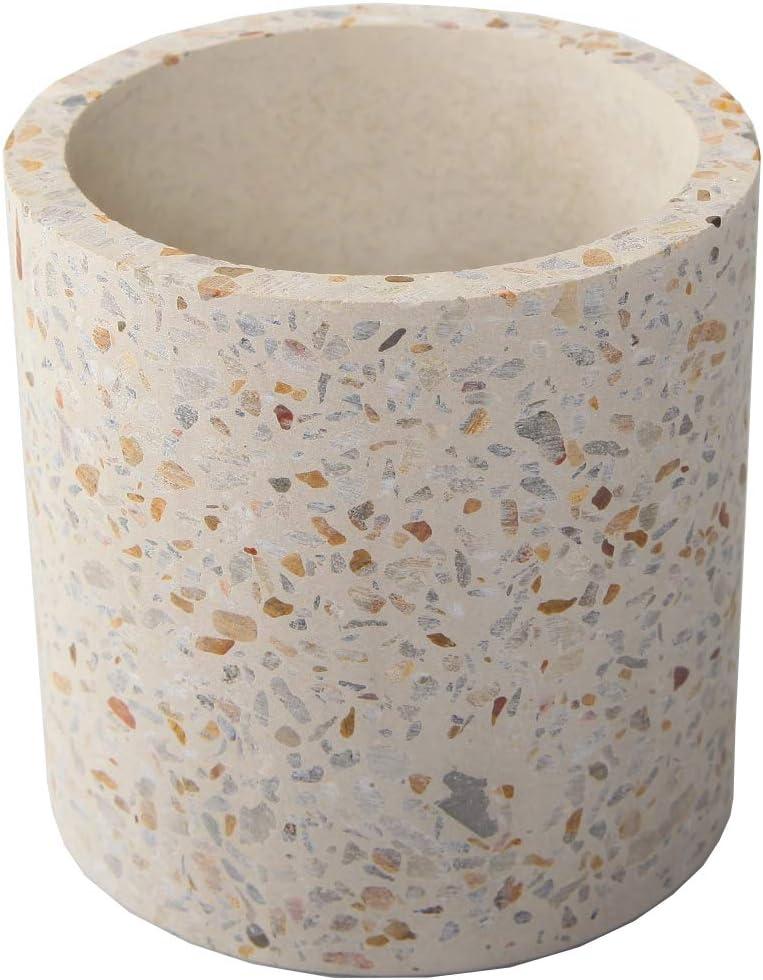 Artisan-Crafted Natural Terrazzo 4" Indoor Planter