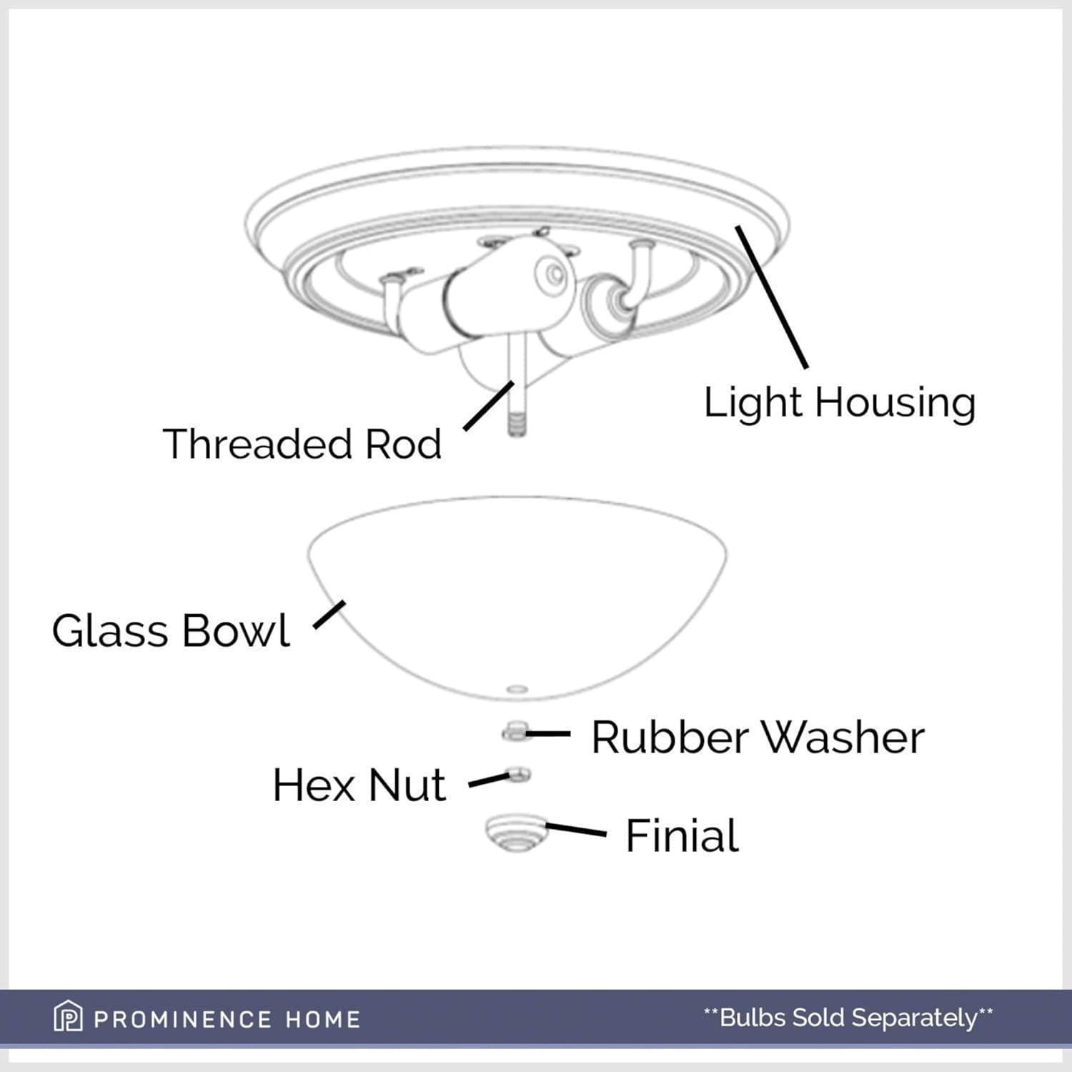 Prominence Home 51381 Designer Series Flushmount Lighting, 13" Seeded Glass, Low Profile, Bronze