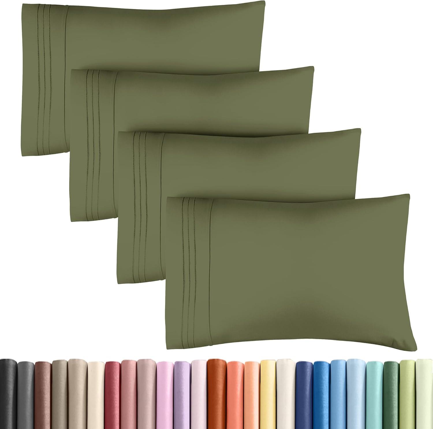 CGK Linens Soft Double Brushed Soft & Cooling Pillowcase - Set of 4