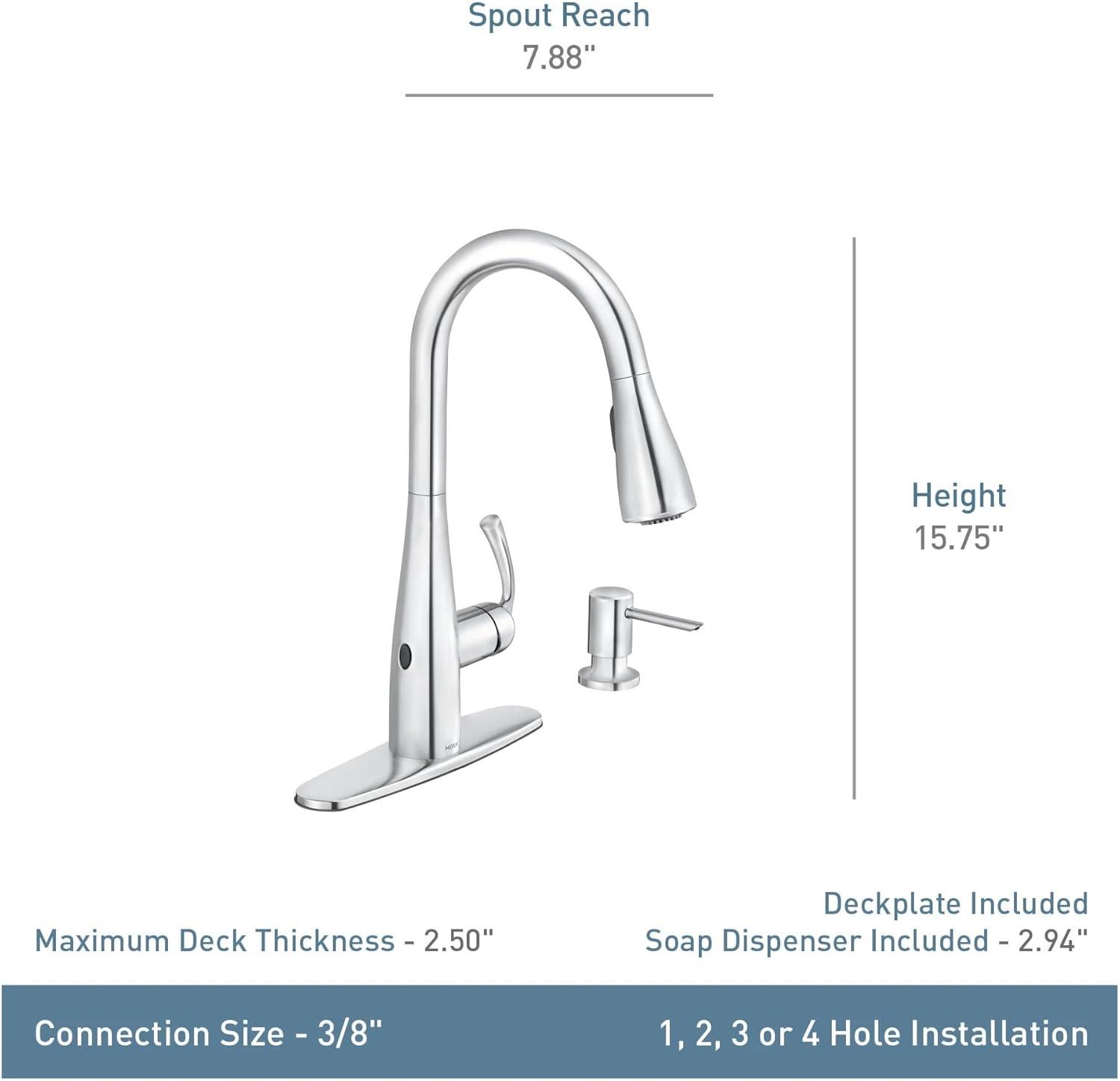 Chrome Touchless Kitchen Faucet with Pull-out Spray