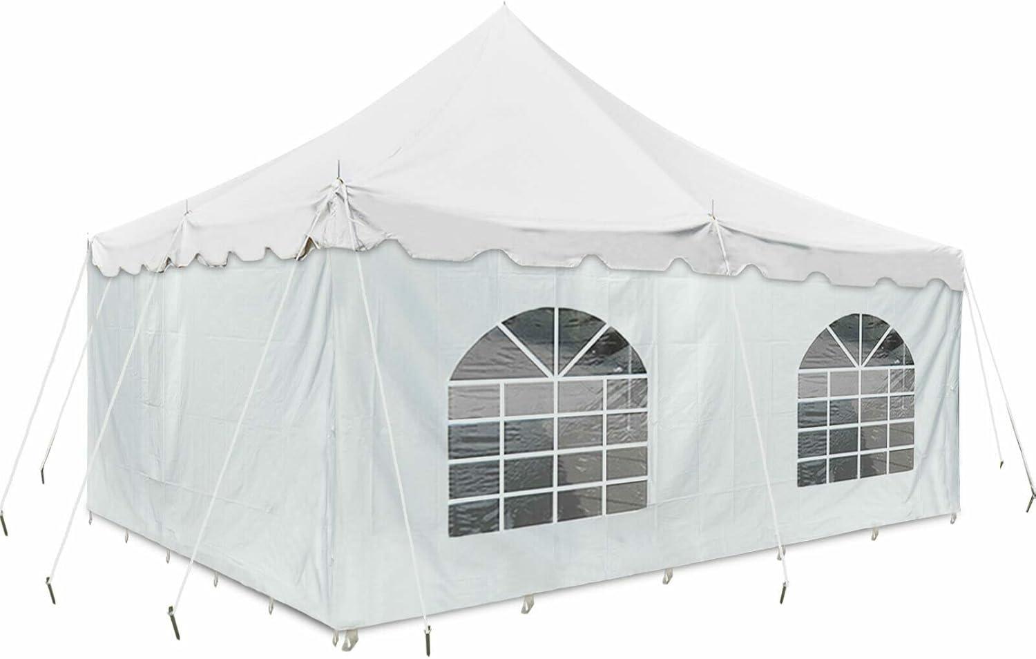 Party Tents Direct 20' x 20' Weekender Pole Party Tent with Sidewalls, Red | Wayfair