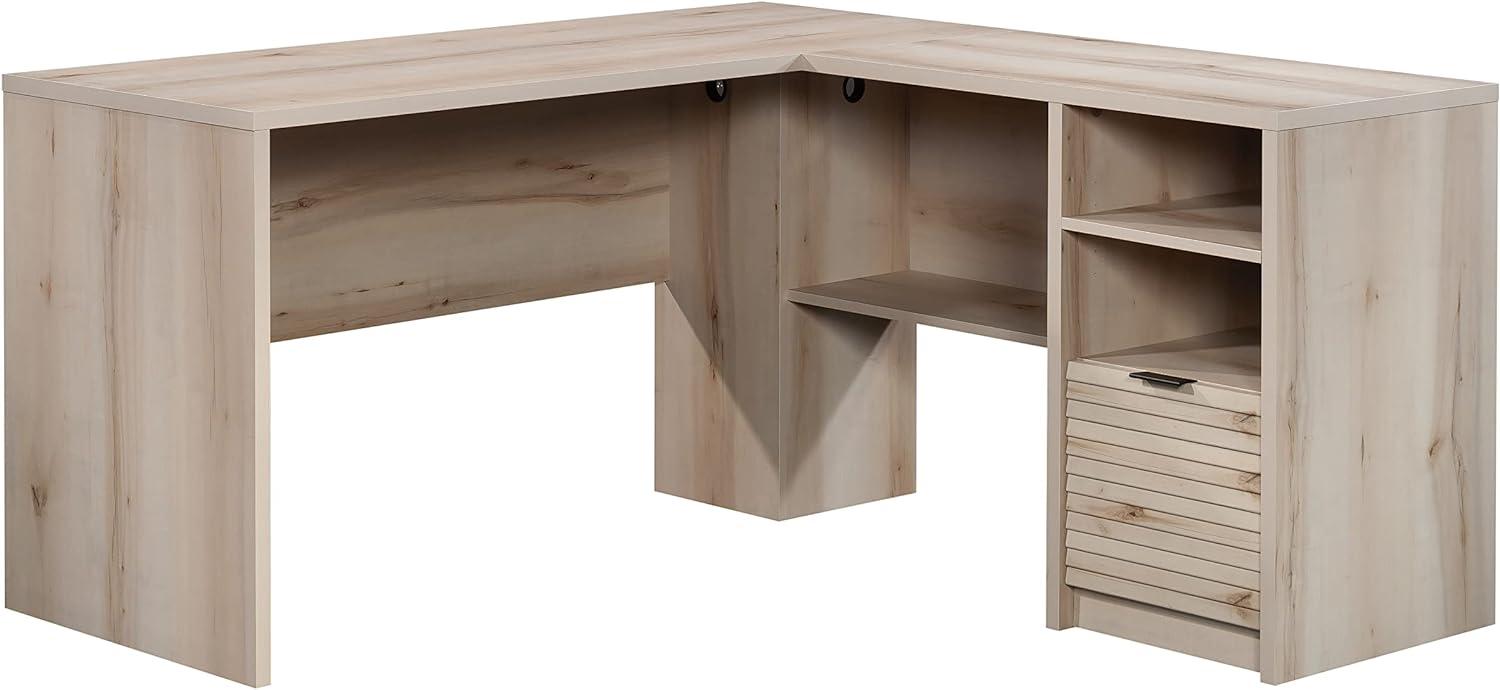 Harvey ParkL Shape Desk Pacific Maple - Sauder: Home Office Furniture, Modern Design, Storage Space