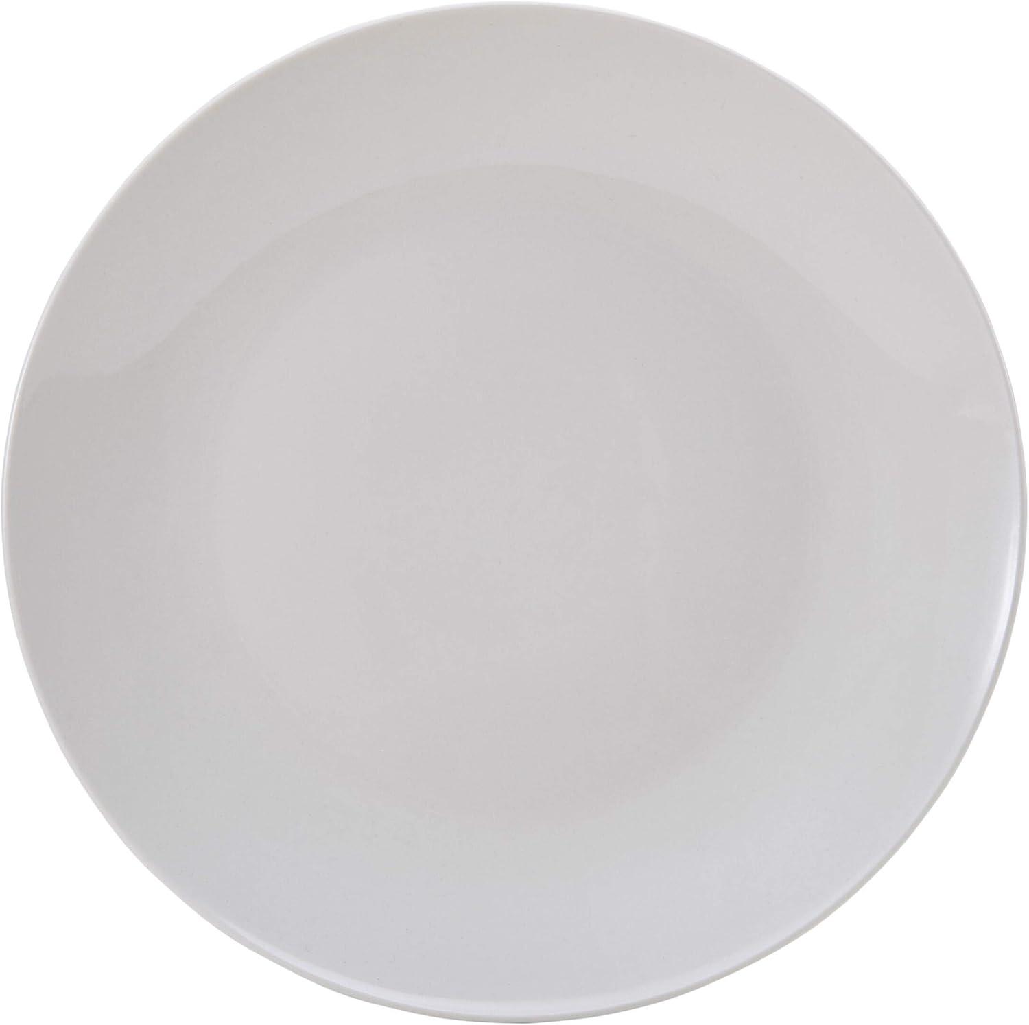 Alexis Modern White Porcelain 18-Piece Dinnerware Set for 6