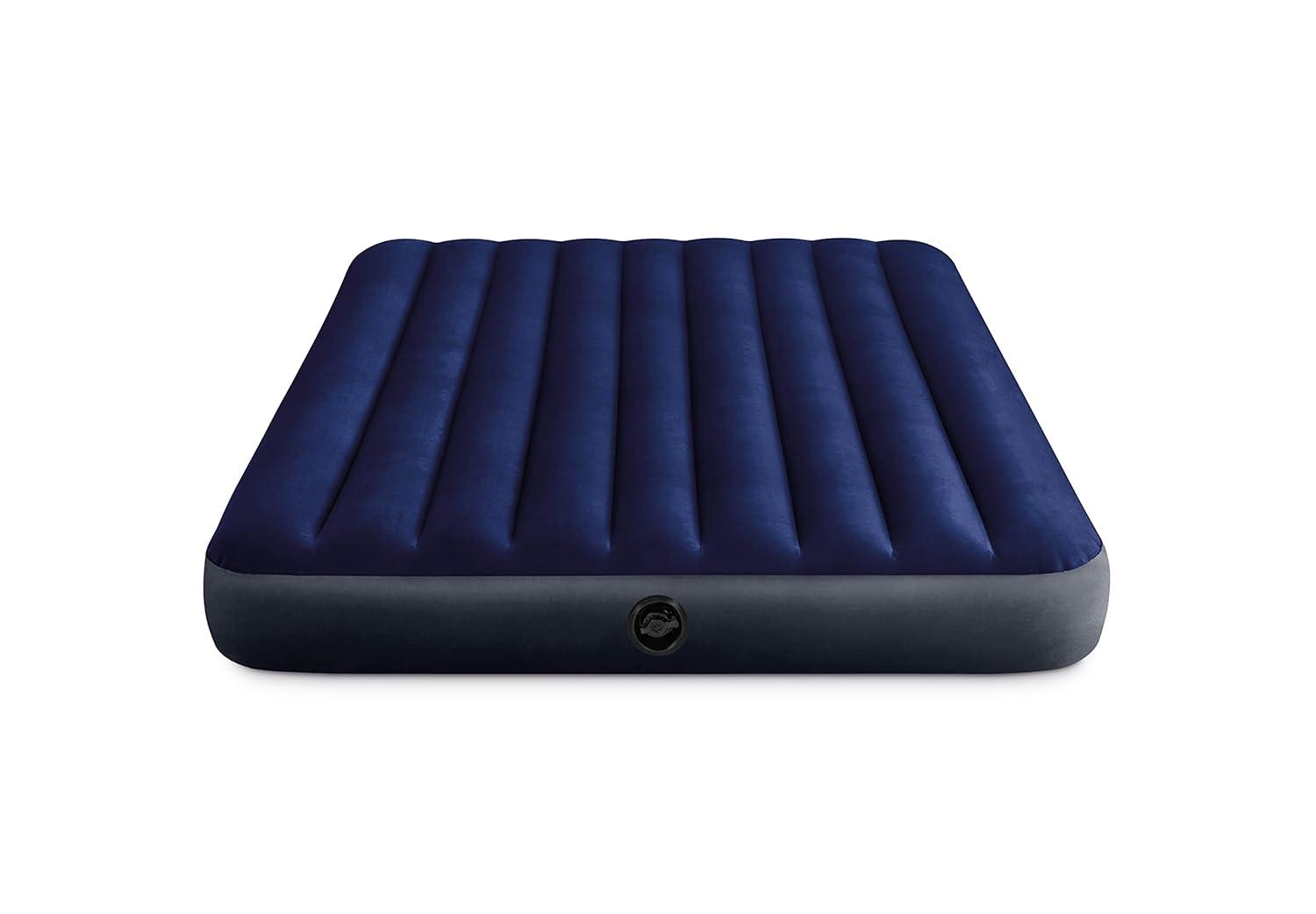 Intex Classic Downy Airbed Set with 2 Pillows and Double Quick Hand Pump, Queen