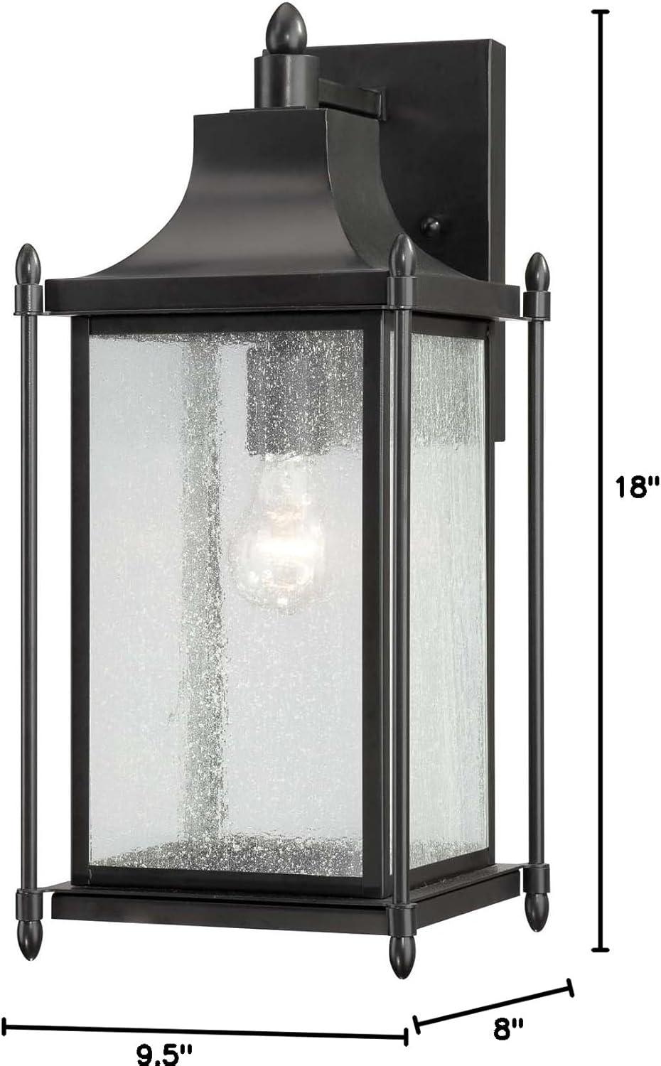 Dunnmore 1-Light Outdoor Wall Lantern in Black