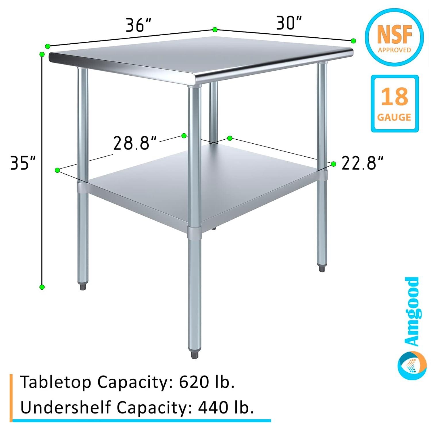 30 in. x 36 in. Stainless Steel Table